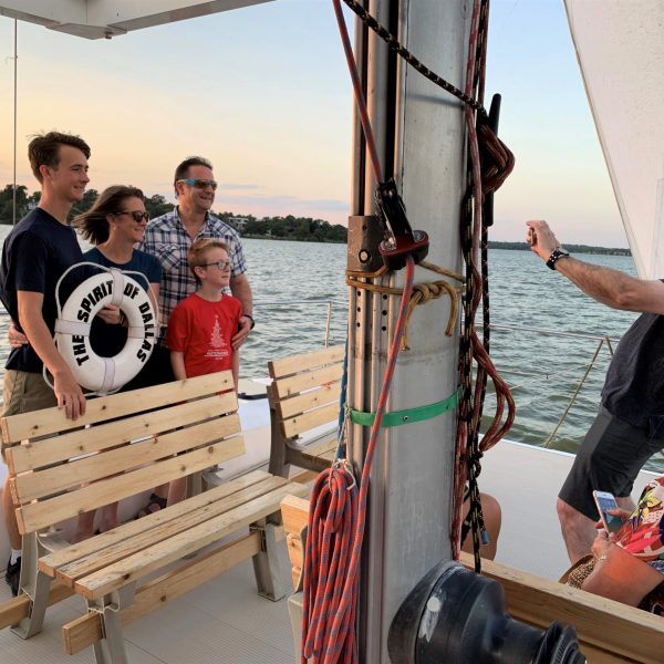 a group of people on a boat