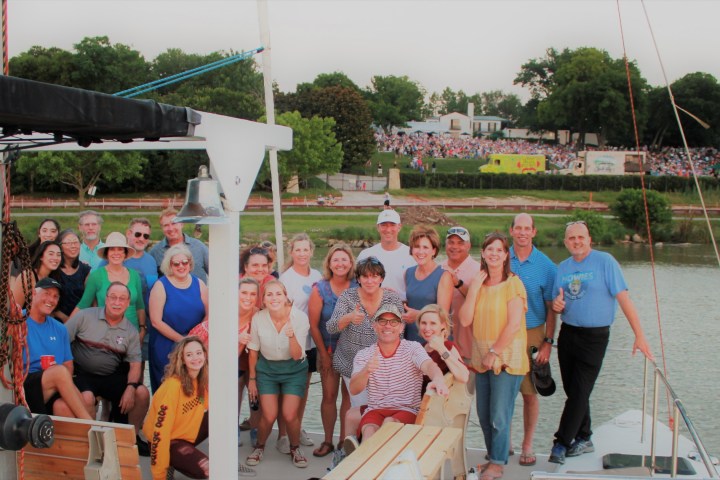 a group of people posing for a picture